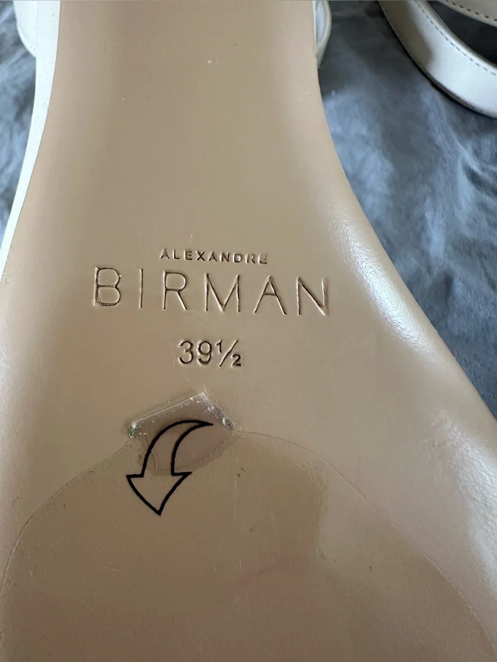 Alexandre Birman CLARITA 30 EGGSHELL size 39 1/2